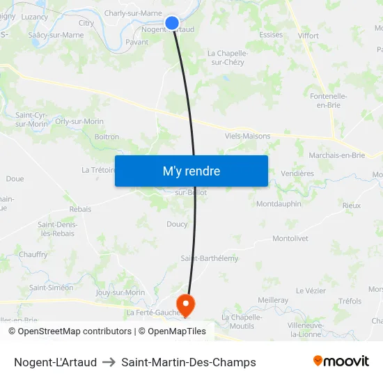 Nogent-L'Artaud to Saint-Martin-Des-Champs map
