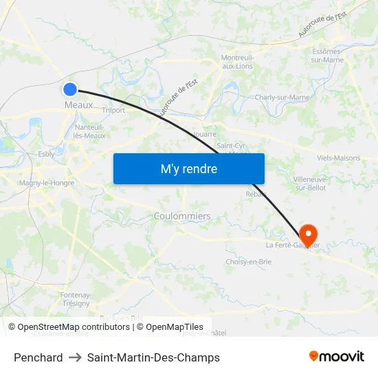 Penchard to Saint-Martin-Des-Champs map