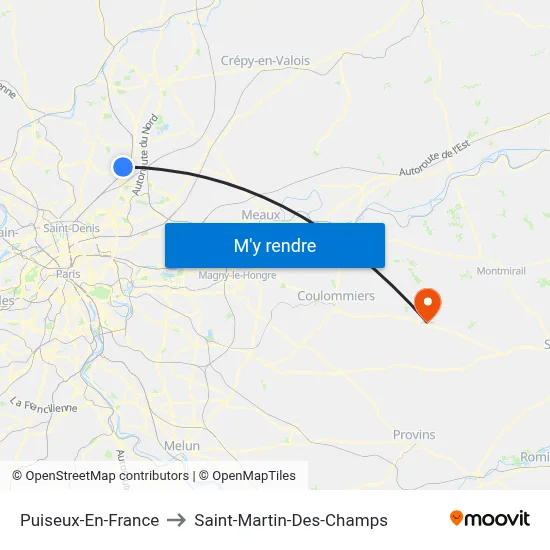 Puiseux-En-France to Saint-Martin-Des-Champs map