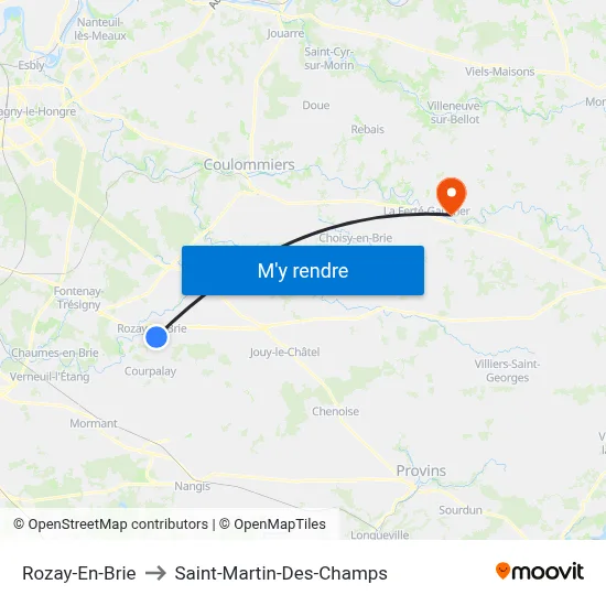 Rozay-En-Brie to Saint-Martin-Des-Champs map