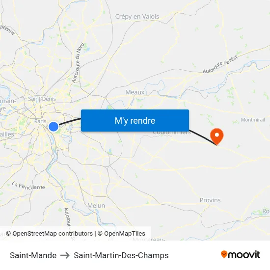 Saint-Mande to Saint-Martin-Des-Champs map