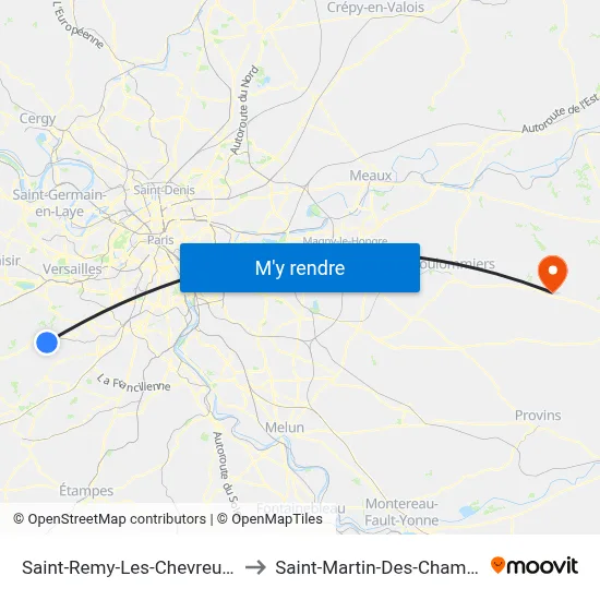 Saint-Remy-Les-Chevreuse to Saint-Martin-Des-Champs map