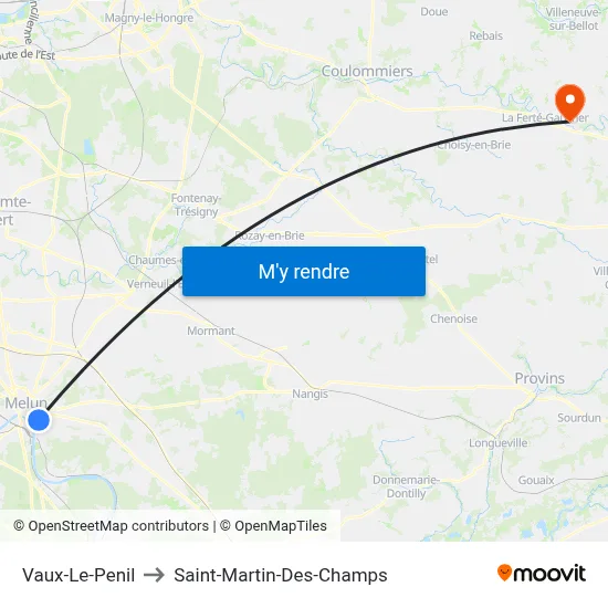 Vaux-Le-Penil to Saint-Martin-Des-Champs map
