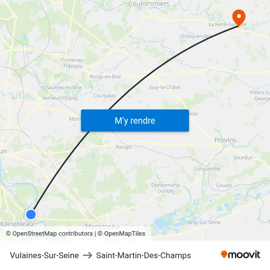 Vulaines-Sur-Seine to Saint-Martin-Des-Champs map
