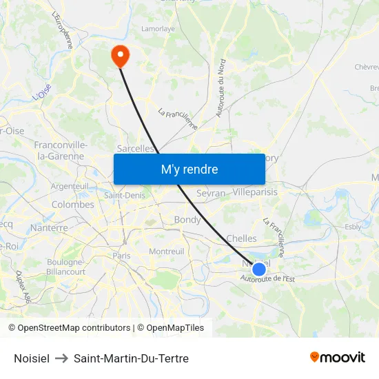 Noisiel to Saint-Martin-Du-Tertre map
