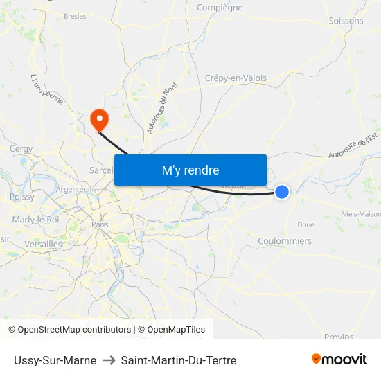 Ussy-Sur-Marne to Saint-Martin-Du-Tertre map