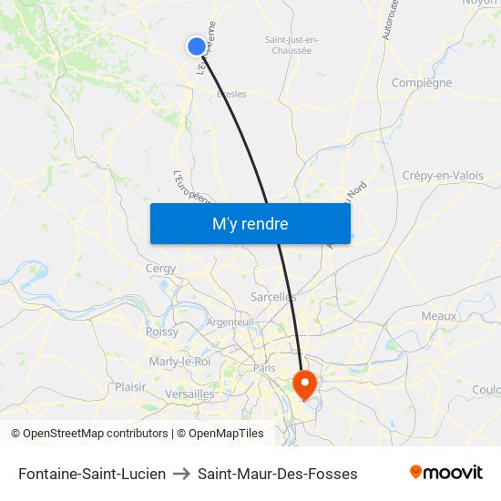 Fontaine-Saint-Lucien to Saint-Maur-Des-Fosses map