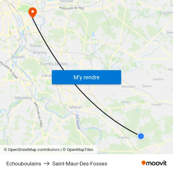 Echouboulains to Saint-Maur-Des-Fosses map
