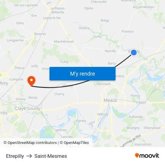 Etrepilly to Saint-Mesmes map