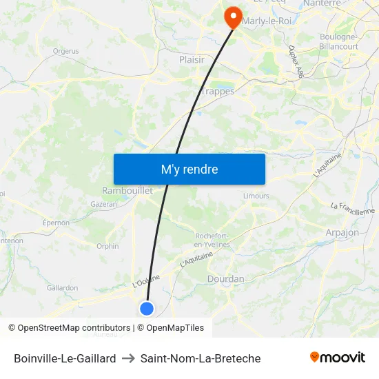 Boinville-Le-Gaillard to Saint-Nom-La-Breteche map