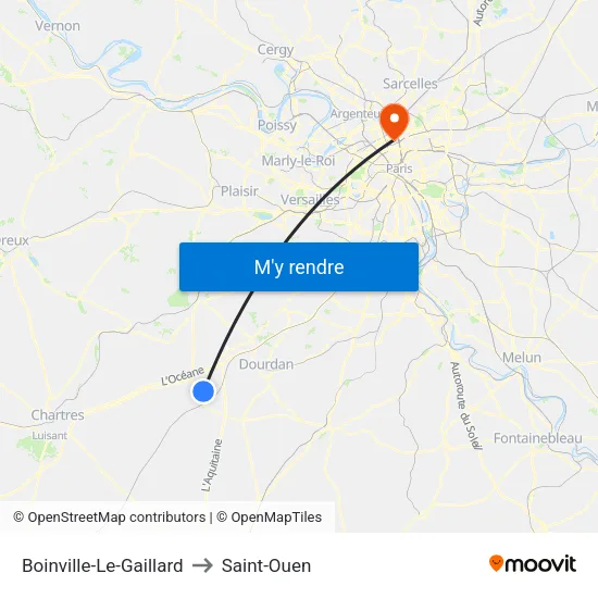 Boinville-Le-Gaillard to Saint-Ouen map