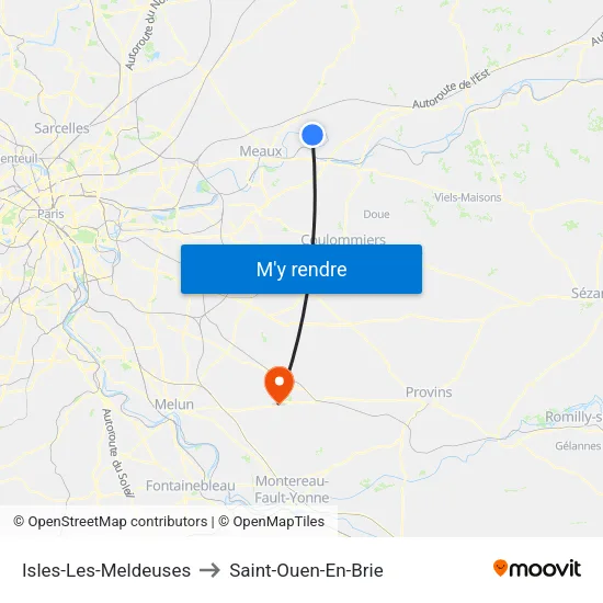 Isles-Les-Meldeuses to Saint-Ouen-En-Brie map