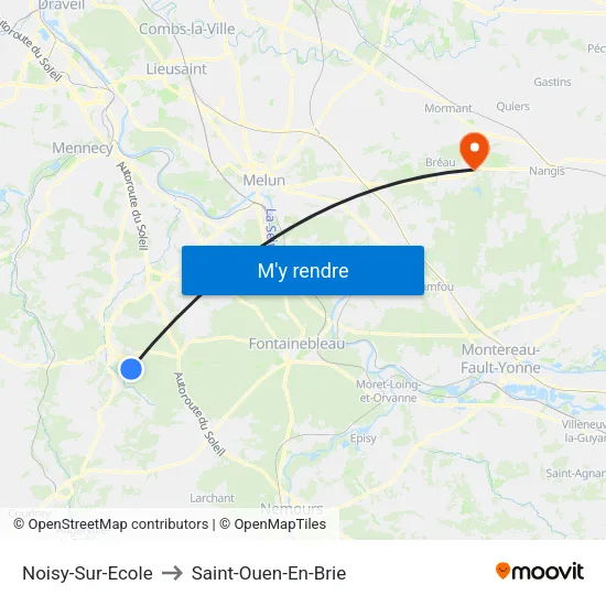 Noisy-Sur-Ecole to Saint-Ouen-En-Brie map