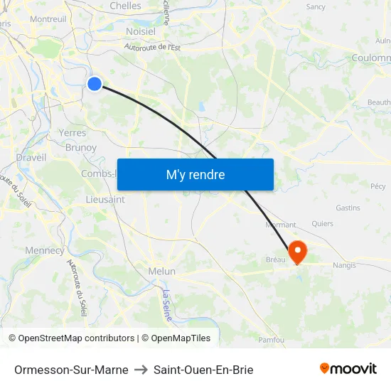 Ormesson-Sur-Marne to Saint-Ouen-En-Brie map