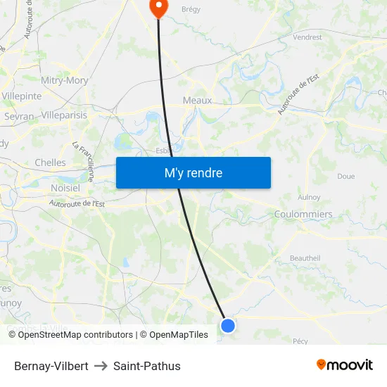 Bernay-Vilbert to Saint-Pathus map