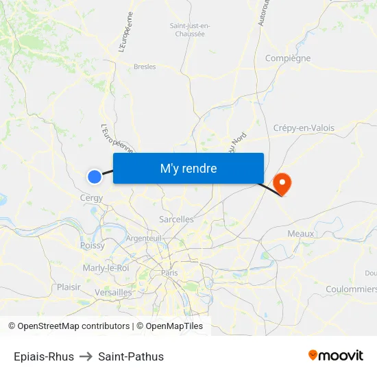 Epiais-Rhus to Saint-Pathus map