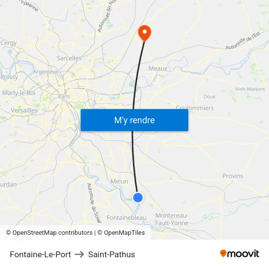 Fontaine-Le-Port to Saint-Pathus map