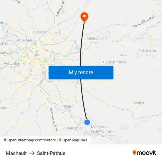 Machault to Saint-Pathus map