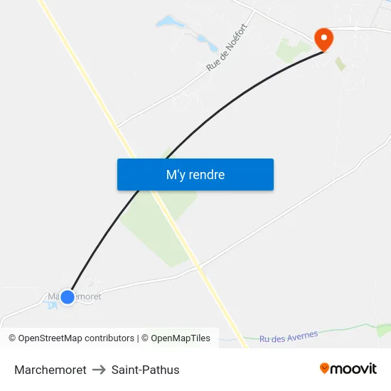 Marchemoret to Saint-Pathus map
