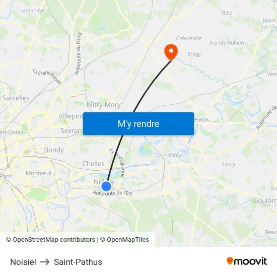 Noisiel to Saint-Pathus map