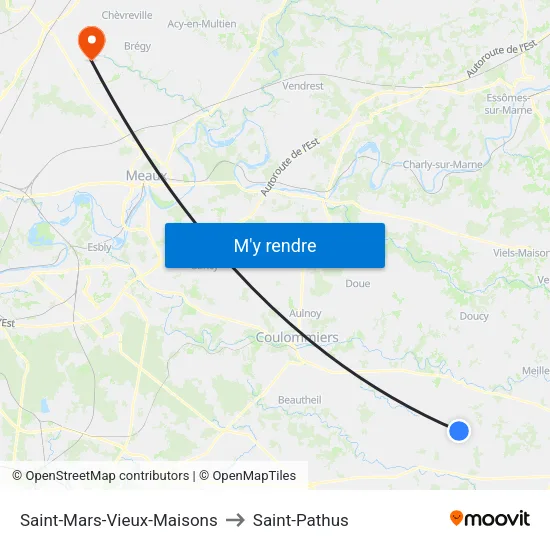 Saint-Mars-Vieux-Maisons to Saint-Pathus map