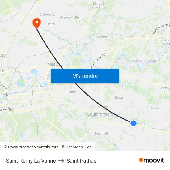 Saint-Remy-La-Vanne to Saint-Pathus map
