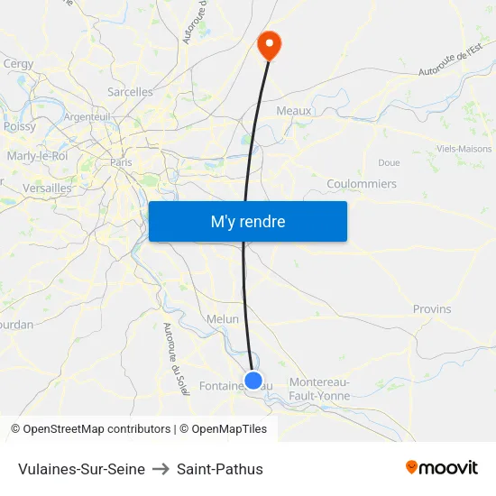 Vulaines-Sur-Seine to Saint-Pathus map