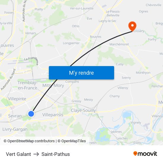 Vert Galant to Saint-Pathus map