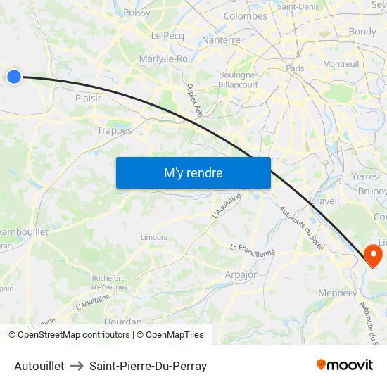 Autouillet to Saint-Pierre-Du-Perray map