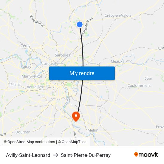Avilly-Saint-Leonard to Saint-Pierre-Du-Perray map