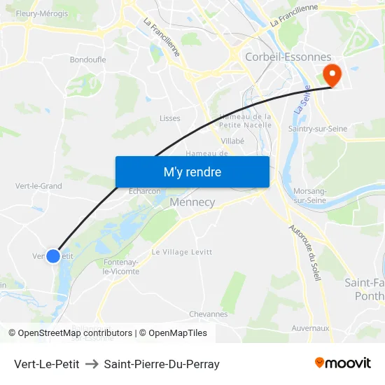 Vert-Le-Petit to Saint-Pierre-Du-Perray map