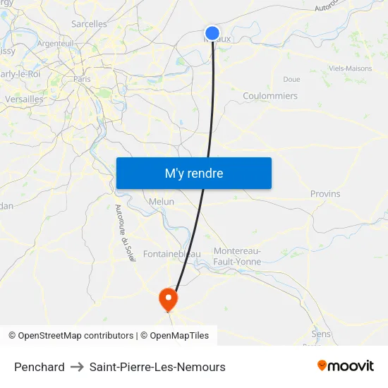 Penchard to Saint-Pierre-Les-Nemours map