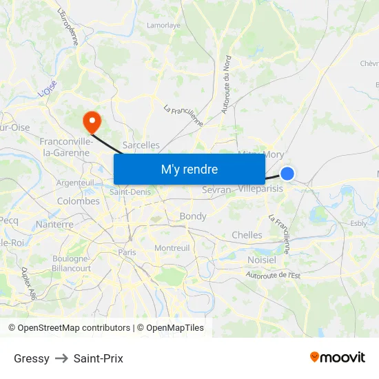 Gressy to Saint-Prix map