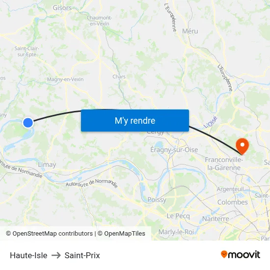 Haute-Isle to Saint-Prix map