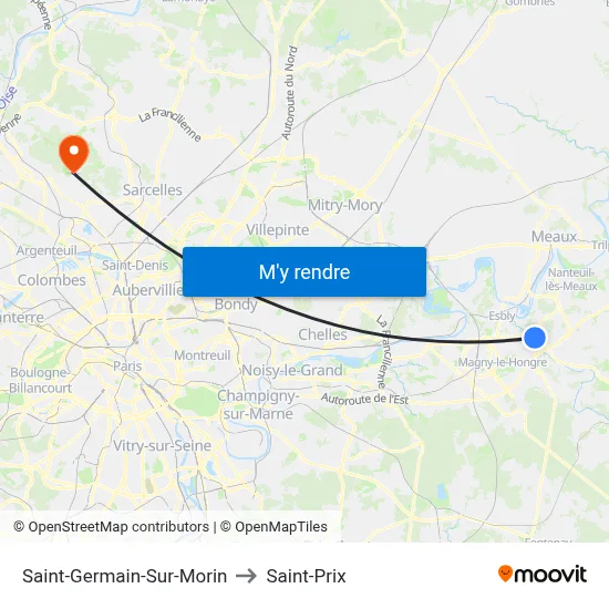 Saint-Germain-Sur-Morin to Saint-Prix map