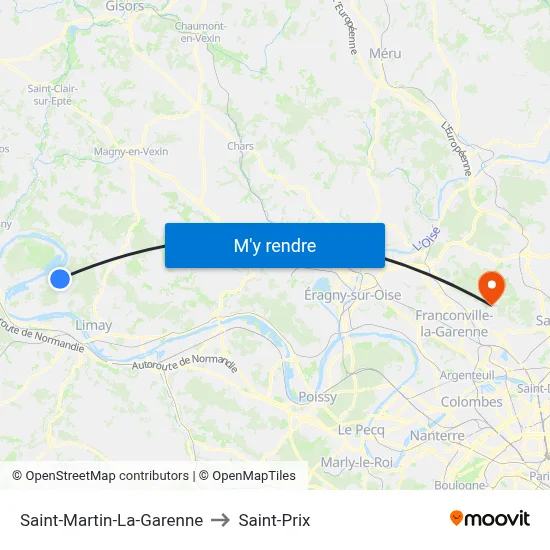 Saint-Martin-La-Garenne to Saint-Prix map