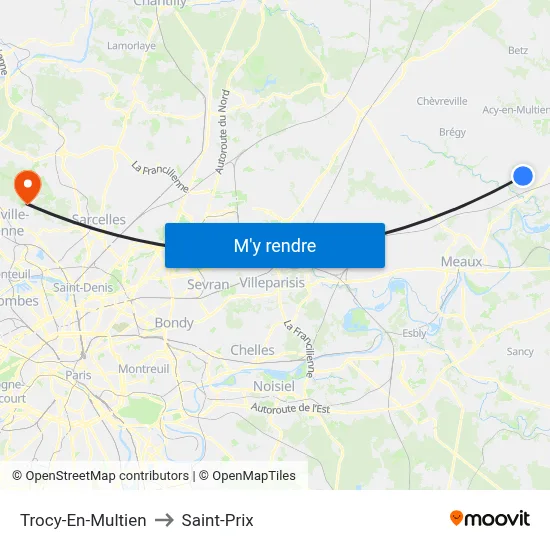 Trocy-En-Multien to Saint-Prix map