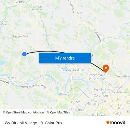 Wy-Dit-Joli-Village to Saint-Prix map