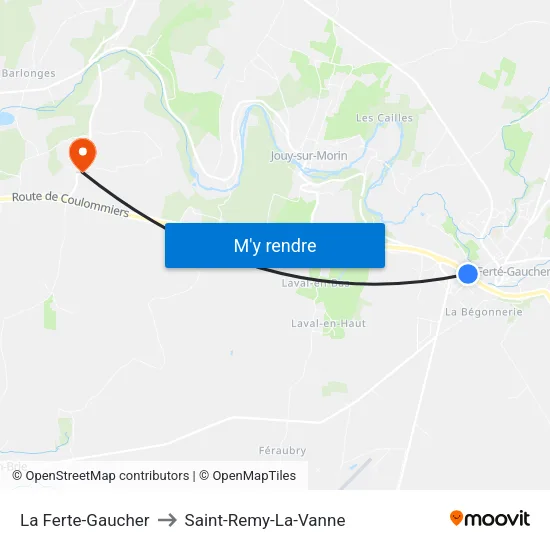 La Ferte-Gaucher to Saint-Remy-La-Vanne map
