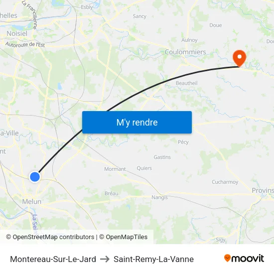 Montereau-Sur-Le-Jard to Saint-Remy-La-Vanne map