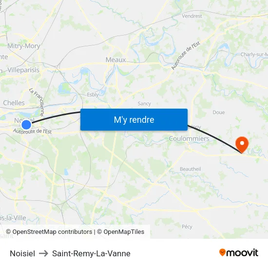Noisiel to Saint-Remy-La-Vanne map