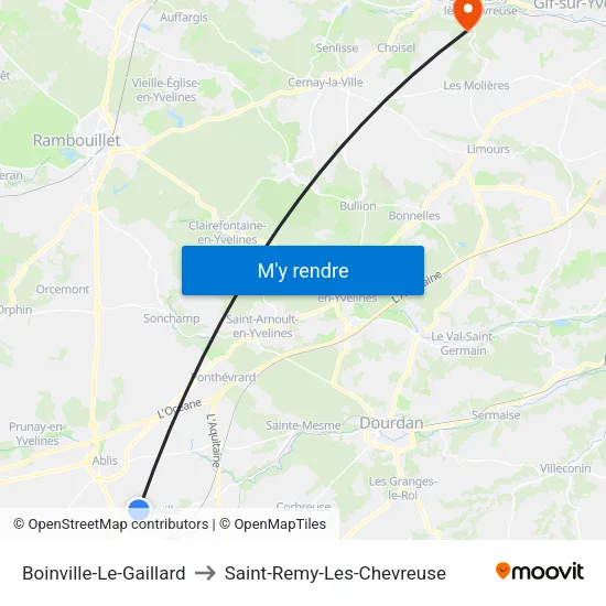 Boinville-Le-Gaillard to Saint-Remy-Les-Chevreuse map