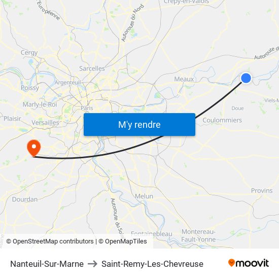 Nanteuil-Sur-Marne to Saint-Remy-Les-Chevreuse map