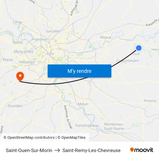 Saint-Ouen-Sur-Morin to Saint-Remy-Les-Chevreuse map