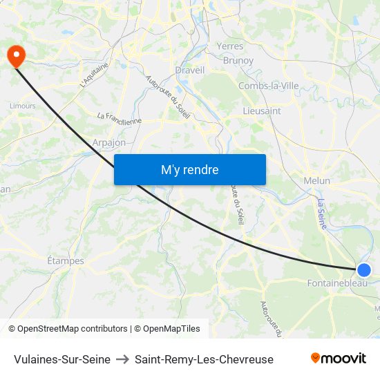 Vulaines-Sur-Seine to Saint-Remy-Les-Chevreuse map