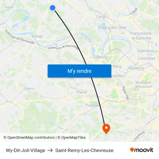 Wy-Dit-Joli-Village to Saint-Remy-Les-Chevreuse map