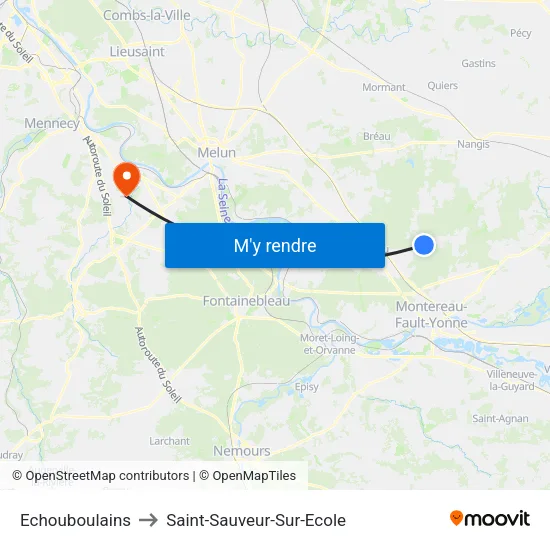 Echouboulains to Saint-Sauveur-Sur-Ecole map