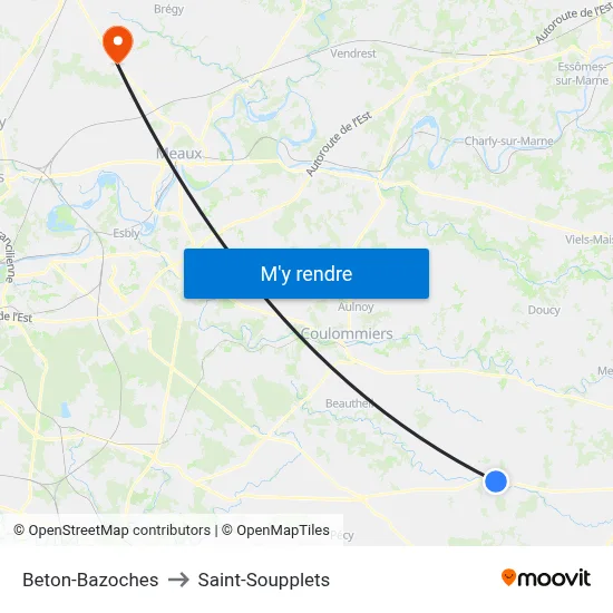 Beton-Bazoches to Saint-Soupplets map