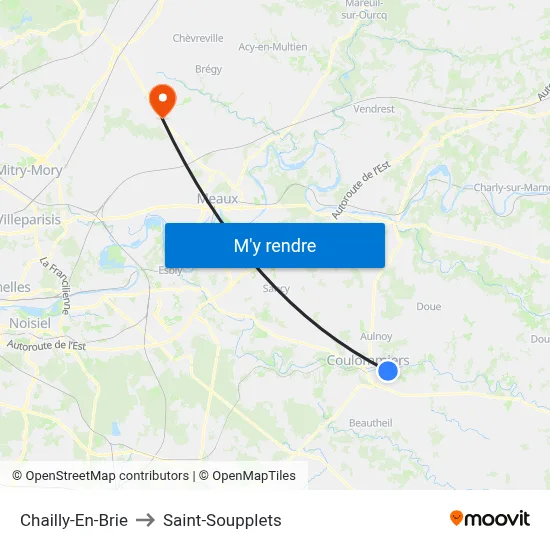 Chailly-En-Brie to Saint-Soupplets map