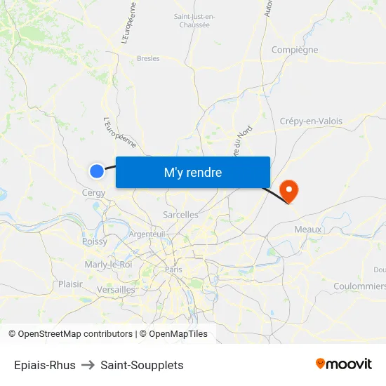 Epiais-Rhus to Saint-Soupplets map